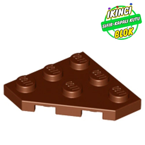LEGO® 3 x 3 Kesit Köşeli Plaka Kızıl Kahverengi Sıfır