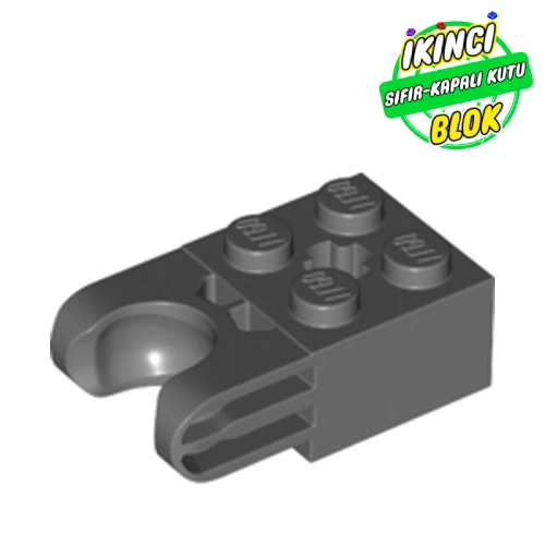 LEGO® 2 x 2 Top Bağlantılı Orta Aks Girişli Tuğla Koyu Mavimsi Gri Sıfır