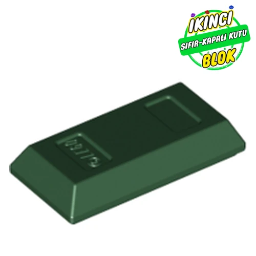 LEGO® 1 x 2 Külçe Koyu Yeşil Sıfır