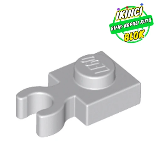 LEGO® Plate Special 1 x 1 with Clip Vertical [Thick Open O Clip] Açık Mavimsi Gri Sıfır