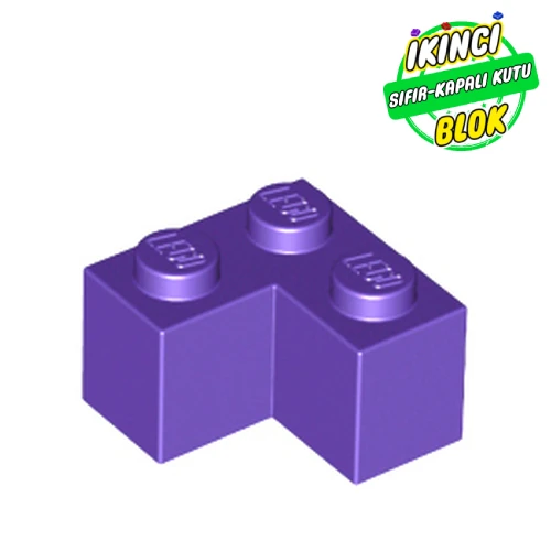 LEGO® Brick 2 x 2 Corner Koyu Mor Sıfır
