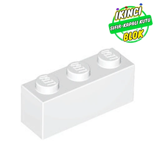 LEGO® 1 x 3 Tuğla Beyaz Sıfır