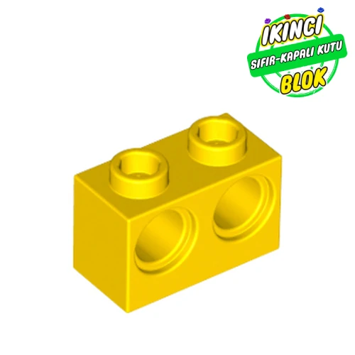 LEGO® Technic Brick 1 x 2 [2 Pin Holes] Sarı Sıfır