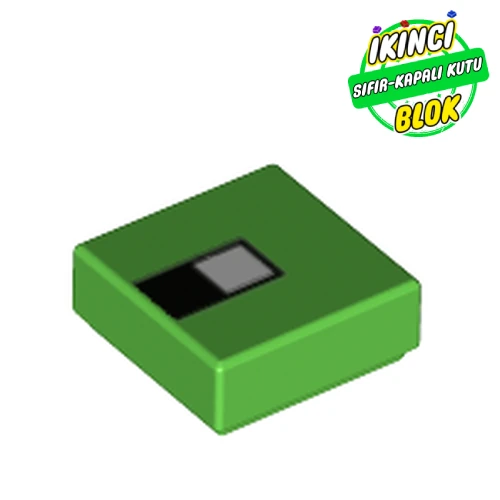 LEGO® Tile 1 x 1 with Pixelated Eye print Parlak Yeşil Sıfır