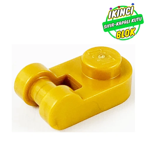 LEGO® Plate Special 1 x 1 Rounded with Handle İnci Altın Sıfır
