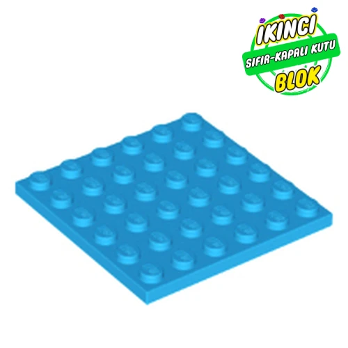 LEGO® Plate 6 x 6 Koyu Azur Sıfır