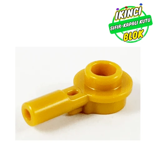 LEGO® Plate Round 1 x 1 with Hollow Stud and Horizontal Bar 1L İnci Altın Sıfır