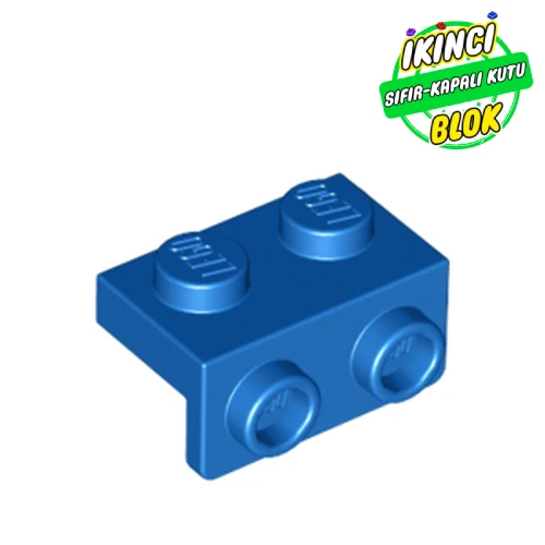 LEGO® 1 x 2 ve 1 x 2 Braket Mavi Sıfır