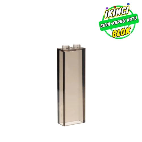 LEGO® Brick 1 x 2 x 5 with Blocked Open Studs and Bottom Stud Holder with Asymmetric Ridges Şeffaf Kahverengi Sıfır