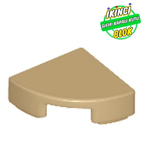 LEGO® Tile Round 1 x 1 Quarter Koyu Bej Sıfır