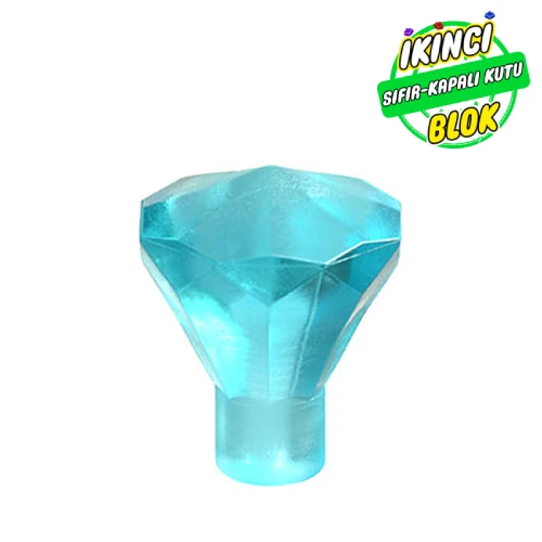 LEGO® Rock 1 x 1 Jewel / Gem 24 Facet ŞEffaf Açık Mavi Sıfır