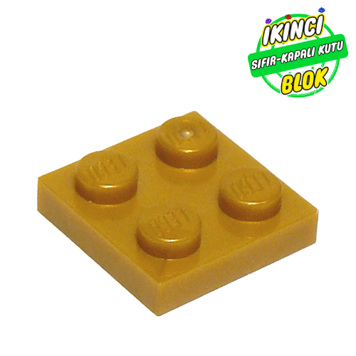 LEGO® 2 x 2 Plaka Parlak Altın Sıfır