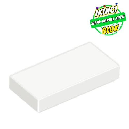 LEGO® Tile 1 x 2 with Groove Beyaz Sıfır