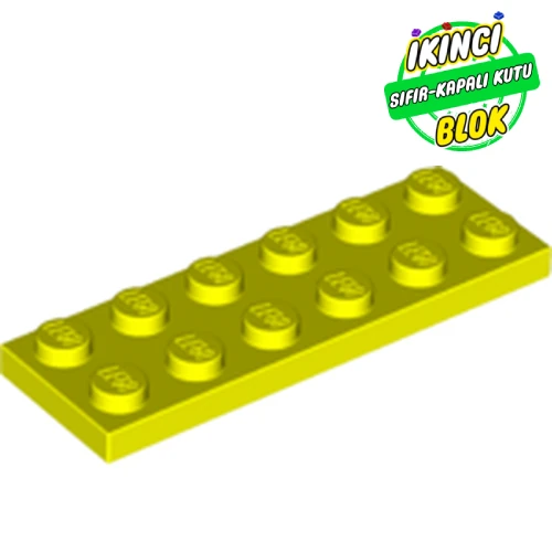 LEGO® Plate 2 x 6 Canlı Sarı Sıfır