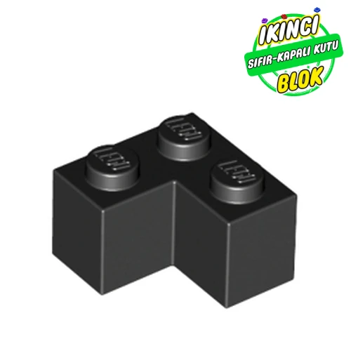 LEGO® Brick 2 x 2 Corner Siyah Sıfır