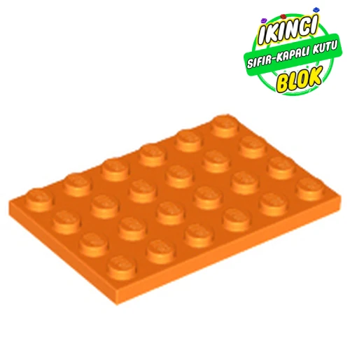 LEGO® Plate 4 x 6 Turuncu Sıfır