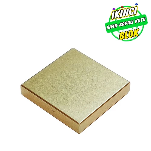 LEGO® Tile 2 x 2 with Groove Metalik Altın Sıfır