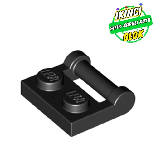 LEGO® Plate Special 1 x 2 [Side Handle Closed Ends] Siyah Sıfır