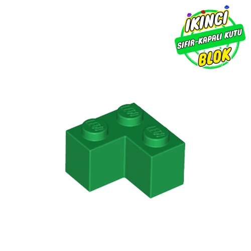 LEGO® Brick 2 x 2 Corner Yeşil Sıfır