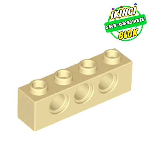 LEGO® Technic Brick 1 x 4 [3 Pin Holes] Bej Sıfır