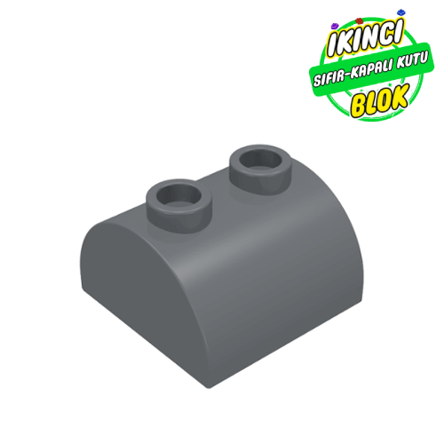 LEGO® 2 x 2 İçi Boş 2 Studlı Eğimli Parça Koyu Mavimsi Gri Sıfır