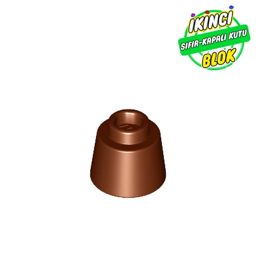 LEGO® Cone 1.17 x 1.17 x 2/3 (Fez) Kırmızımsı Kahverengi Sıfır