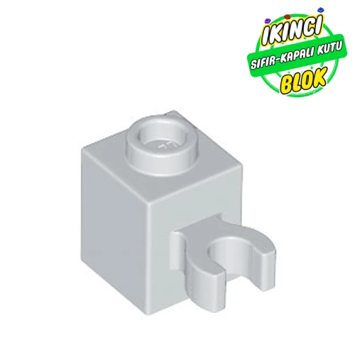 LEGO® 1 x 1 Dikey Çubuk Bağlantılı Modifiye Tuğla Açık Mavimsi Gri Sıfır