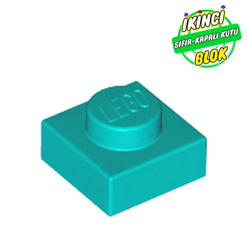 LEGO® Plate 1 x 1 Koyu Turkuaz Sıfır