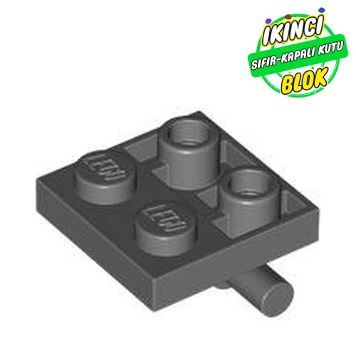 LEGO® Plate Special 2 x 2 with Horizontal T-Bar Underneath Koyu Mavimsi Gri Sıfır