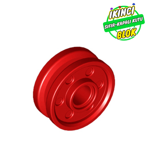 LEGO® 18mm x 8mm Jant Kırmızı Sıfır