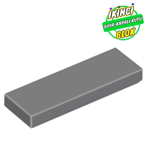 LEGO® Tile 1 x 3 Koyu Mavimsi Gri Sıfır