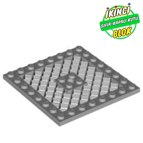 LEGO® Plate Special 8 x 8 with Grille [Hole in Center] Açık Mavimsi Gri Sıfır