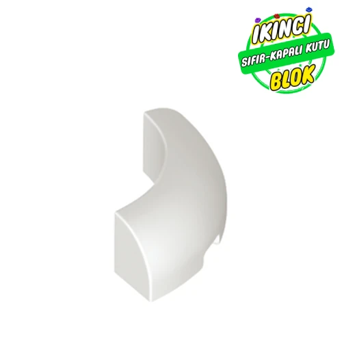 LEGO® Brick Round Corner 3 x 3 x 1 No Studs Beyaz Sıfır