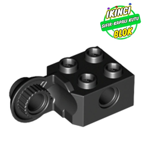 LEGO® Technic Brick Special 2 x 2 with Pin Hole, Rotation Joint Ball Half [Vertical Side] Siyah Sıfır