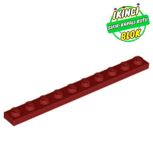 LEGO® Plate 1 x 10 Koyu Kırmızı Sıfır