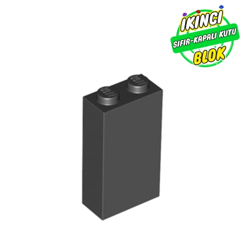 LEGO® Brick 1 x 2 x 3 with Bottom Stud Holder Siyah Sıfır