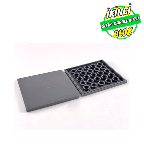 LEGO® 6 x 6 Alt Tüplü Düz Plaka Koyu Mavimsi Gri Sıfır