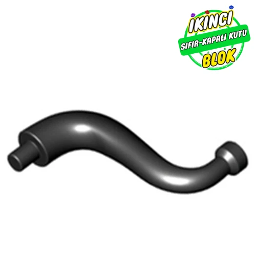 LEGO® Animal Body Part / Plant, Tail / Trunk / Tentacle / Tongue / Vine / Tree Branch (Short Tip) Siyah Sıfır