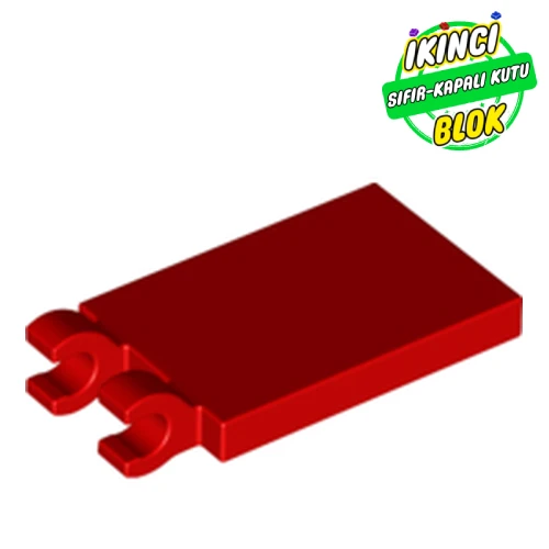 LEGO® 2 x 3 Düz Plaka Yan 2 Adet Yatay O Bağlantılı Kırmızı Sıfır