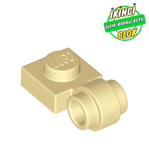 LEGO® Plate Special 1 x 1 with Clip Light, Bar Hole [Thick Ring] Bej Sıfır