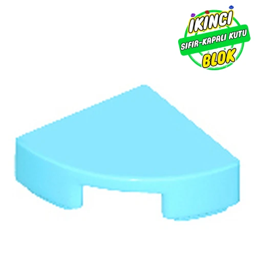 LEGO® Tile Round 1 x 1 Quarter Orta Azur Sıfır