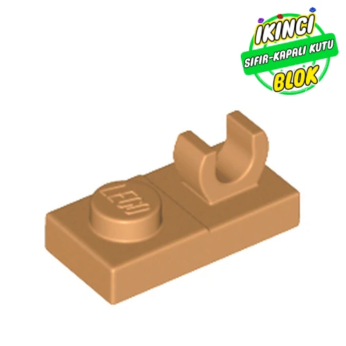 LEGO® Plate Special 1 x 2 [Open O Top Clip] Orta Nugat Sıfır