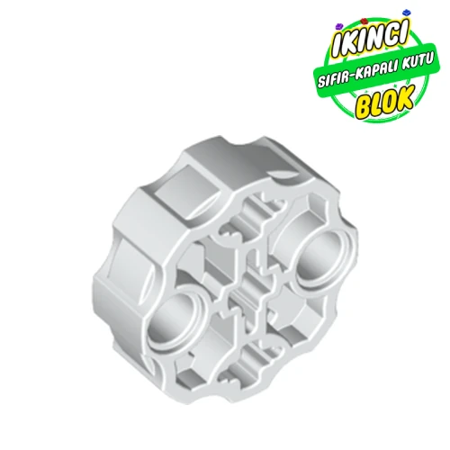 LEGO® 2 Pim Girişli Dairesel Yapılı 3 Aks Girişli Parça Beyaz Sıfır