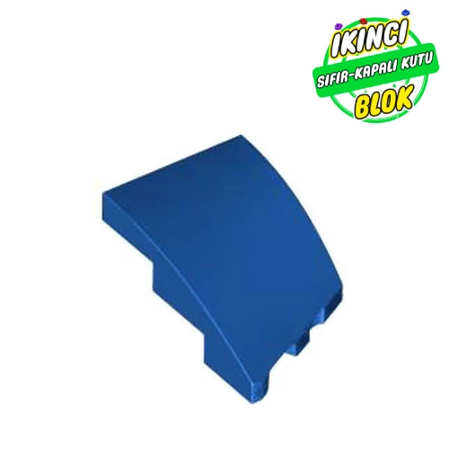 LEGO® Slope Curved 3 x 2 with Stud Notch Left Mavi Sıfır