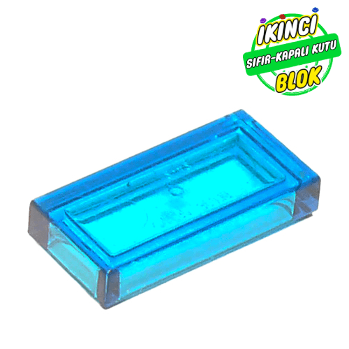 LEGO® 1 x 2 Düz Plaka Şeffaf Koyu Mavi Sıfır