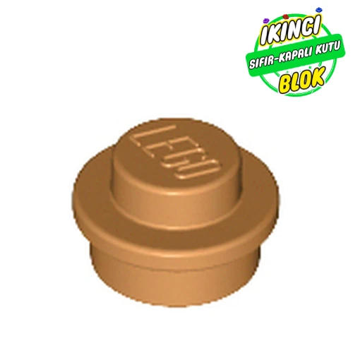 LEGO® Plate Round 1 x 1 with Solid Stud Orta Nugat Sıfır