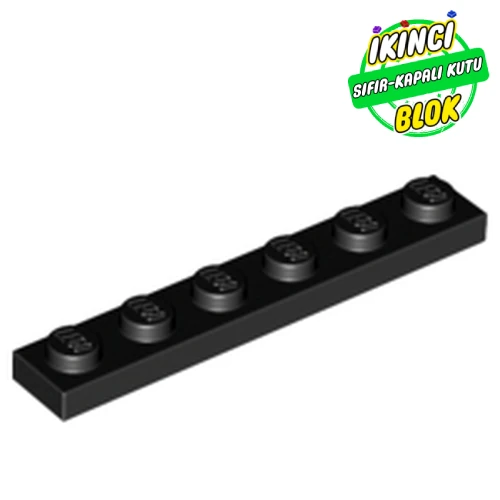 LEGO® Plate 1 x 6 Siyah Sıfır