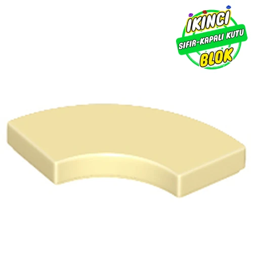 LEGO® Tile 2 x 2 Curved, Macaroni Bej Sıfır