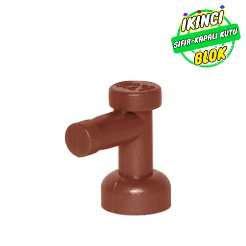LEGO® 1 x 1 Musluk Kapalı Uçlu Kızıl Kahverengi Sıfır