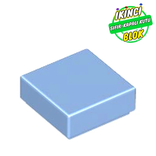 LEGO® Tile 1 x 1 with Groove Orta Mavi Sıfır